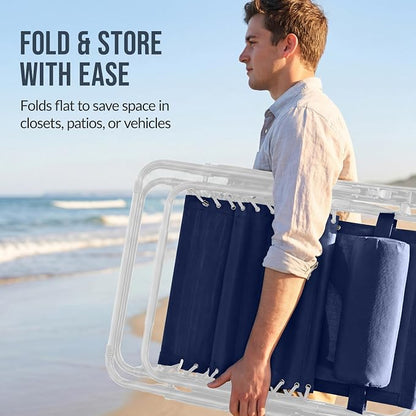 Best Choice Products Set of 2 Extra Wide Adjustable Steel Mesh Zero Gravity - Image 7
