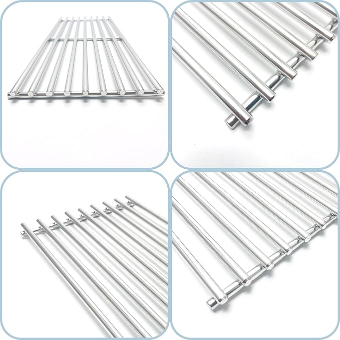 17-3/8” Stainless Steel 5 Grid Grates for Broil King Baron 540,590 590-S,Huntington 6133-84, 6133-87 6130-54, 6130-57 Broil-Mate 7130-64, 7133-64 Sterling 5130-54, 5130-64 Gas Grill