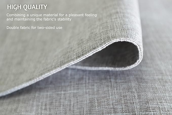 Placemat Set-Washable Place Mats for Parties, Elegant Table Mats for Kitchen Table, Set of 4 Dining Table Placemats, Heat-Resistant Cloth Placemats for Indoor and Outdoor,13x19-Gray