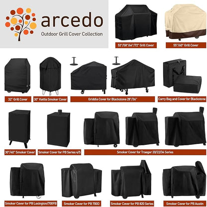 Arcedo Grill Cover Compatible with Pit Boss 440D, PB440d2, Rancher 700, 700D, 700S, 700SC, Camp Chef, Heavy Duty Waterproof Outdoor BBQ Smoker Wood Pellet Grill Cover
