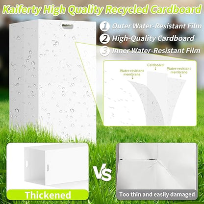 30 Gallon Disposable Trash Cans for Parties, 2 Pack Extra Large Portable Trash Can White Pop Up Trash Cans Bin, Recycle Collapsible Garbage Can Bins for Party Kitchen Camping Trash Can