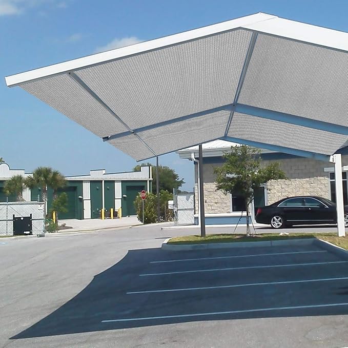 Eden's Decor Straight Flat-Edged 6' x 10' Grey Sun Shade Sail Rectangular - Image 7