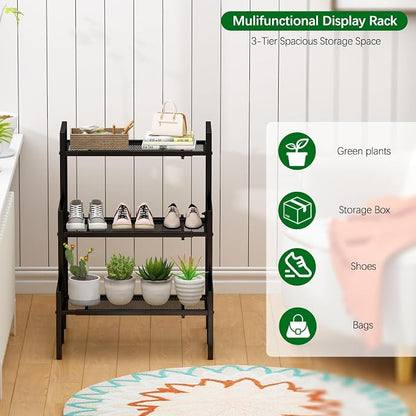 3-Tier Expandable Metal Plant Stand, Adjustable Stair Rack | Expandable 3-tier - Image 5