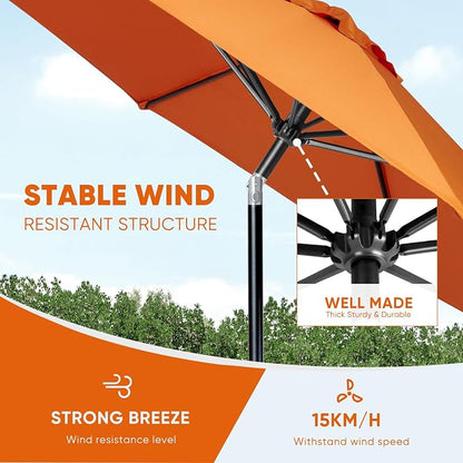 Tempera Patio Market Outdoor Table Umbrella - Image 5