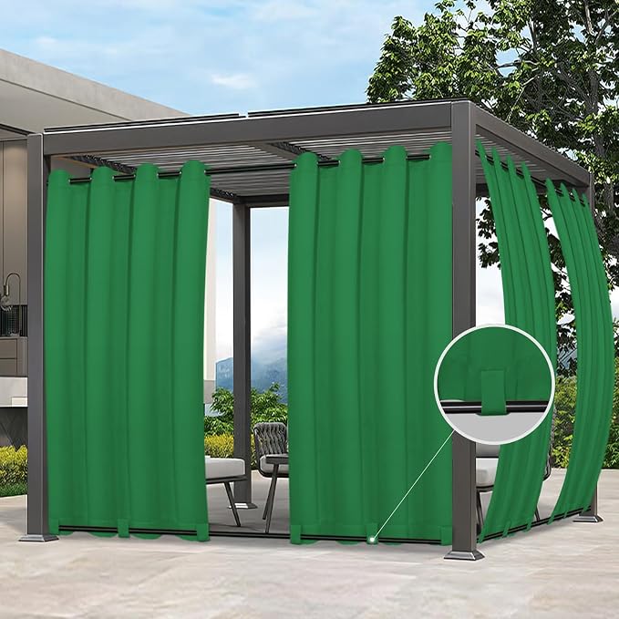 Easy-Going Outdoor Curtains for Patio 1 Panel, 54x120 inch, Weatherproof by Easy-Going