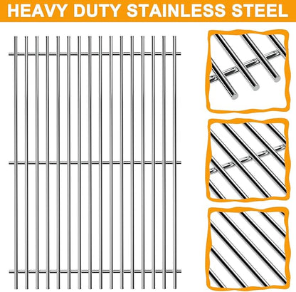 4 Burner Genesis II Grill Grates for Weber Genesis 2 GS4 E-310 E-330 E-315 E-325 S-345 Grill Replacement Parts, for Weber Genesis II/ II LX300 Series S-310 II S-335 II SE-335 II 66095 66802 Grates