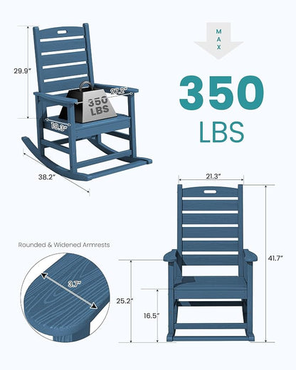 SERWALL Oversized Outdoor Rocking Chair - Image 3