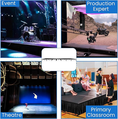 8'x28' MYSTAGE 14 Stage Platform - Portable, Folding Lightweight Aluminum Performance Deck with Adjustable Height 17"-28" - US Patented Design