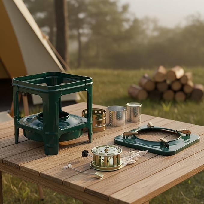Picnic Burner Furnace, Kerosene Stove, 8-Wick Portable Camping Stove, Outdoor Diesell Cooking Stove, Compact Outdoor Cookware for Backpacking Hiking Adventure Camping