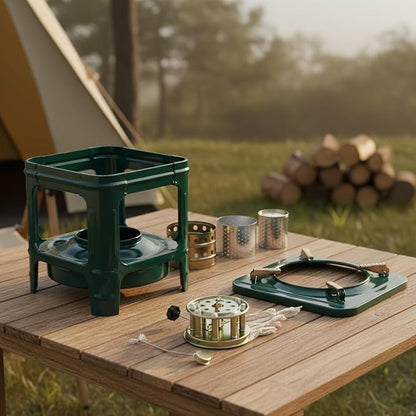 Picnic Burner Furnace, Kerosene Stove, 8-Wick Portable Camping Stove, Outdoor Diesell Cooking Stove, Compact Outdoor Cookware for Backpacking Hiking Adventure Camping