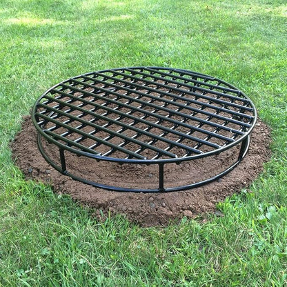 Walden Backyards Round Fire Pit Grate - High Temperature Heavy Duty Steel Above Ground Firegrate for Outdoor Pits and Campfire - 24”