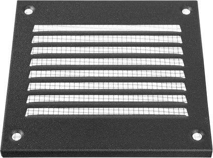 Vent Systems 4'' x 4'' Inch (Overall Dimensions) Pack of 5 - Anthracite - Air Vent Cover Metal Air Return Grill Built-in Pest Guard Screen HVAC Vent Duct Cover for Home Improvement