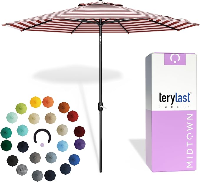 MIDTOWN UMBRELLAS The Lean 9 Feet Outdoor Umbrella by MidtownUmbrellas