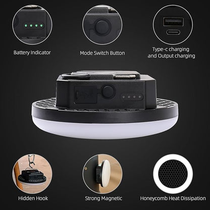 Portable Rechargeable LED Camping Lights for Hanging,Waterproof Outdoor Light,Super Bright Hanging Lanterns for Tents, Canopies & Outdoor Emergencies