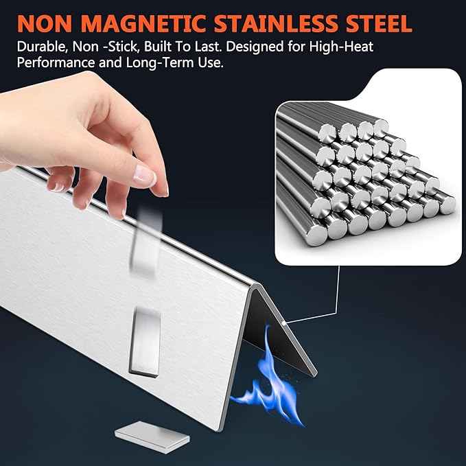 QuliMetal 24.5 Inch Flavorizer Bars for Weber Genesis 300 Series Grills with Side Controls Knobs, Genesis E310 E320 S310 S320 EP310 EP320 (2007-2010), Stainless Steel Heat Plates for Weber 7539 7540