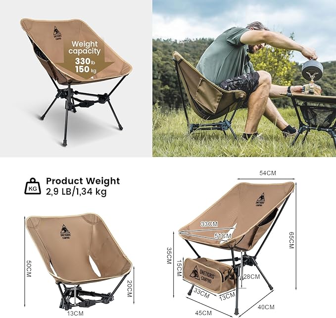 ONETIGRIS Tigerblade Camping Chair, Lightweight Folding Backpacking Hiking Chair - Image 3