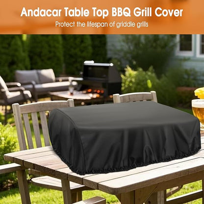 Grill Cover for Blackstone E-Series 22 Inch Electric Griddle 8001, Waterproof Table Top BBQ Grill Cover for 22-Inch Blackstone, Heavy Duty Tabletop Griddle Accessories - 25" L×21" W×7" H