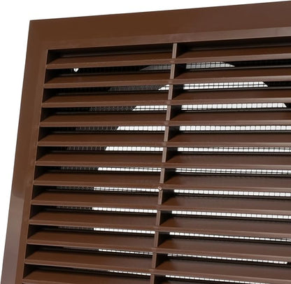 Brown 6" Inch Ventilation Grille - Inside/Outside use - (Flange 5.9"Ø/Cover 8"x8") - Air Vent Louver - Exhaust Hood - Available 3 Sizes / 4 Colors.
