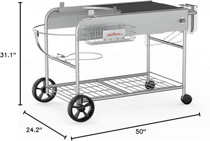 Grill Table for Weber 22" &18" Original Kettle, for Weber Grill Table, Stand Cart for JumboJoe Master-Touch Charcoal Outdoor Prep Performer Charcoal Accessories for Outside