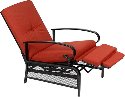 Incbruce Outdoor Lounge Chair Patio Furniture Adjustable Recliner - Image 4