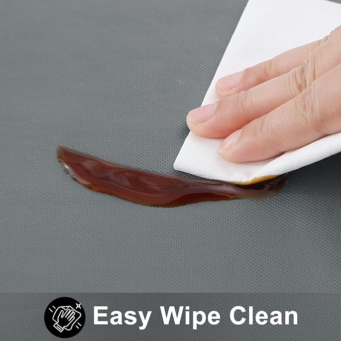 Smiry Rectangle Table Cloth 60x140 Inch, Waterproof Wipeable Vinyl Tablecloths Protector, Oil Spill Proof Plastic Table Cover for Dining, Picnic, Camping, Outdoor, Grey