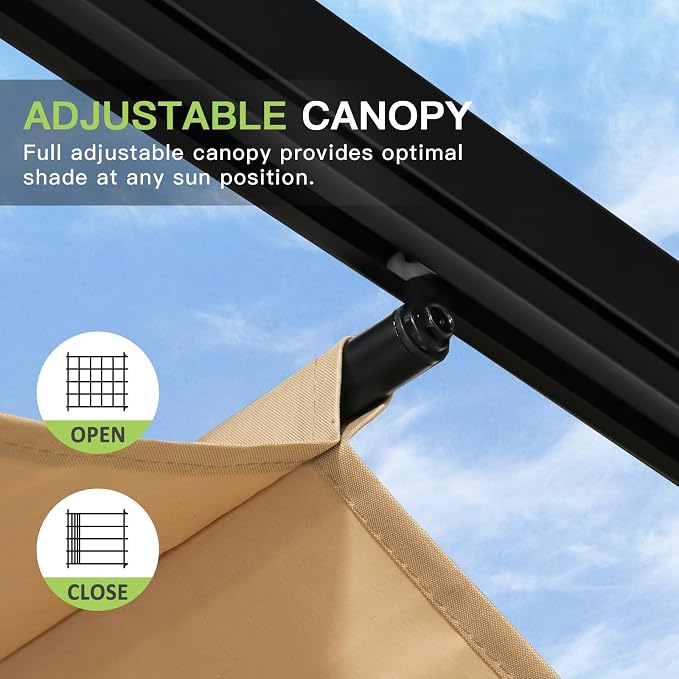 Aoxun 10'x10' Outdoor Pergola, Patio Pergola - Image 4