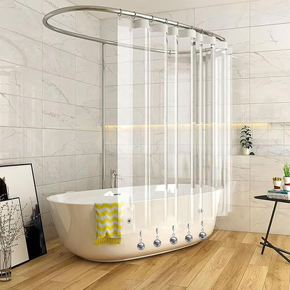 4 Pack Shower Curtain Weights, Prevent Curtain Liner from Blowing Around, Stainless Steel Shower Liner Weights Clip Down Curtain, Garden Flags Tablecloth