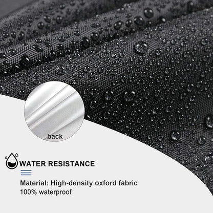 Kingling Patio Furniture Covers Waterproof, Round Patio Table Cover 72 inch Heavy Duty Outdoor Table Cover for Dining & Coffee Table Chair Set, Firepit Table All Weather Resistant--72''D x43''H(Black)