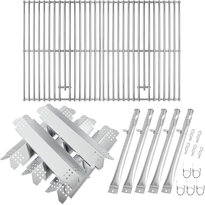 BQMAX Grill Replacement Parts for Nexgrill 5 Burner 720-0888S, Grill Grate, Burner and Heat Plates for Nexgrill Replacement Parts 720-0888S, Grill Parts for Nexgrill 720-0888S Replacement Parts