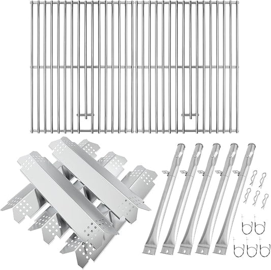 BQMAX Grill Replacement Parts for Nexgrill 5 Burner 720-0888S, Grill Grate, Burner and Heat Plates for Nexgrill Replacement Parts 720-0888S, Grill Parts for Nexgrill 720-0888S Replacement Parts