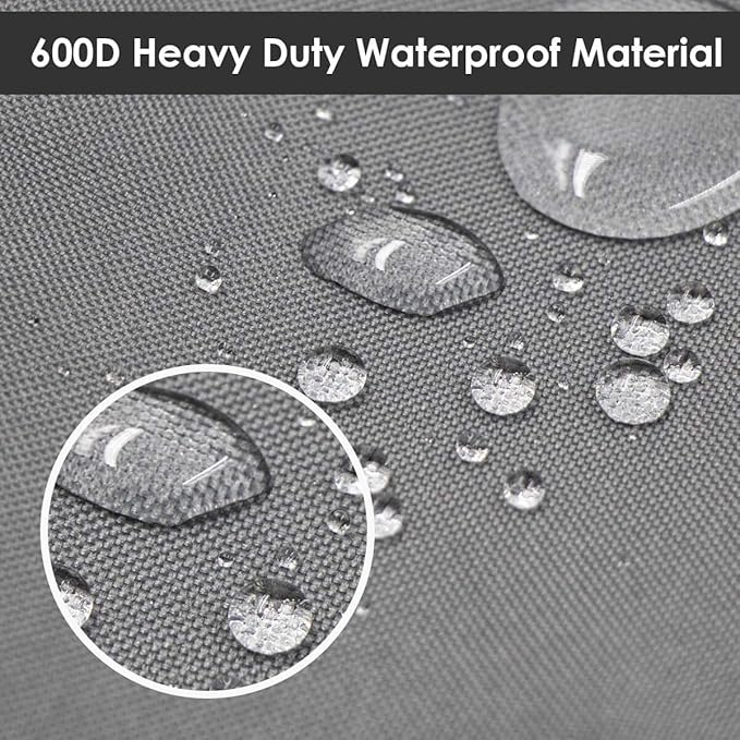 Vailge Round Patio Furniture Covers, 100% Waterproof Outdoor Table Chair Set Covers, Anti-Fading Cover for Outdoor Furniture Set, UV Resistant (Grey, 84"DIAx28"H)