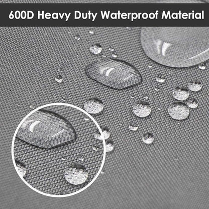 Vailge Round Patio Furniture Covers, 100% Waterproof Outdoor Table Chair Set Covers, Anti-Fading Cover for Outdoor Furniture Set, UV Resistant (Grey, 96"DIAx28"H)