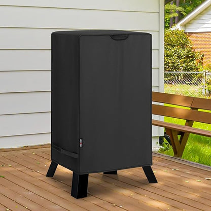 Unicook 40 Inch Smoker Cover for Masterbuilt, Outdoor Electric BBQ Smoker Grill Cover Heavy Duty Waterproof Fade Resistant, 23" W x 17" D x 39" H, Black