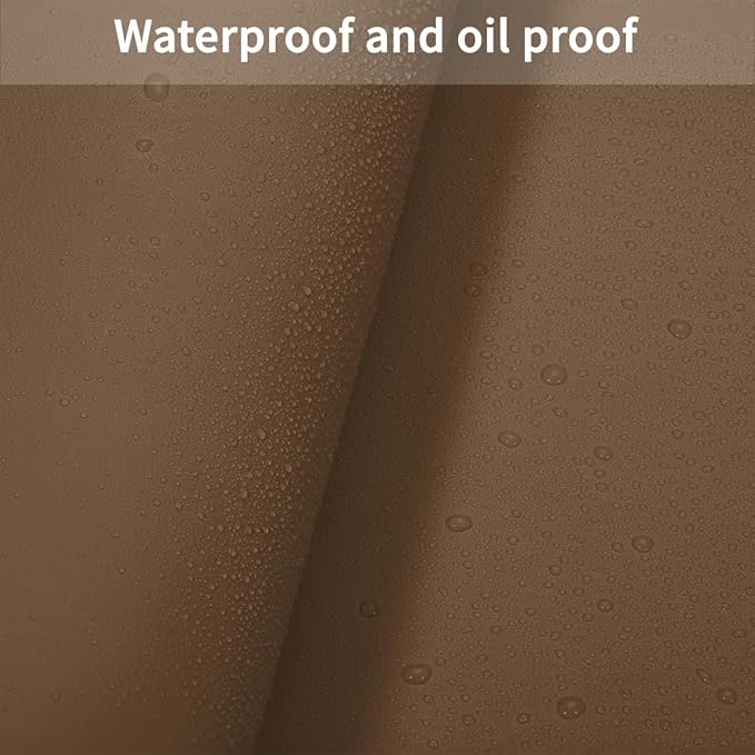 Leather Table Cover,1.8mm Thick,12x78 Inch Desk Cover,Dresser Cover Top,Dresser Protector Top,Dresser Cover,End Table Cover.(Mud Color+Champagne Gold,12x78)