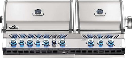 Napoleon BIPRO825RBINSS-3 Built-in Prestige PRO 825 RBI Natural Gas Grill Head, sq.in. + Infrared Infrared Bottom andRear Burner, Stainless Steel