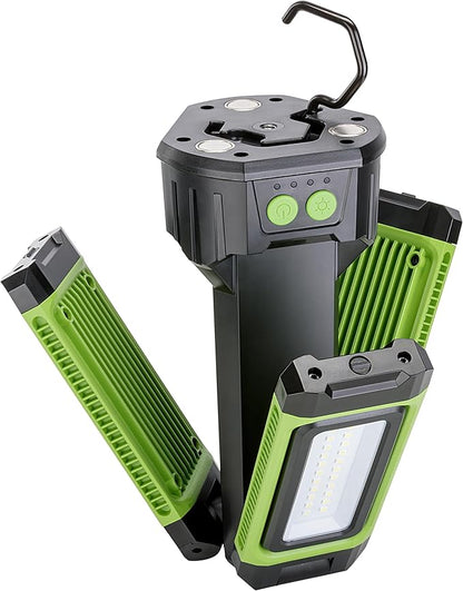 PowerSmith 4500 Lumen Rechargeable Cordless Work Light with Stand, LED Camping Light 72" Tall (PWLR045T)