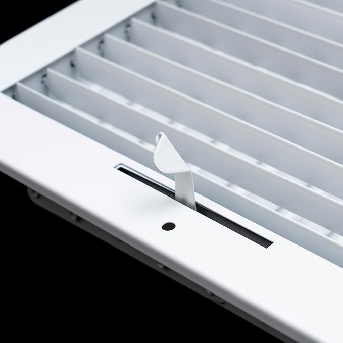 [3 Pack] Fits 6x4 Duct Opening Steel Adjustable Air Supply Grille by Handua | Register Vent Cover Grill for Sidewall and Ceiling | White | Out. Dim.: 7.75" X 5.75"