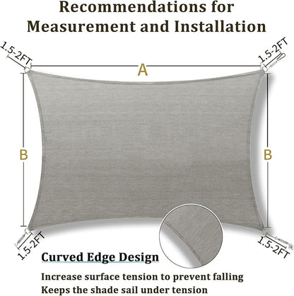 Shade&Beyond 15'x24' Sun Shade Sail Canopy Rectangle, UV Block Breathable - Image 5