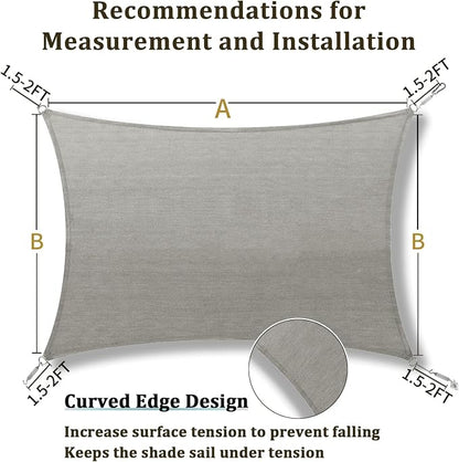 Shade&Beyond 12'x25' Sun Shade Sail Canopy Rectangle, UV Block Breathable - Image 5