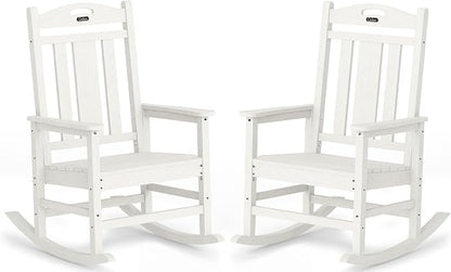 Oversized Outdoor Rocking Chairs, High Back Patio Rockers by CIOKEA