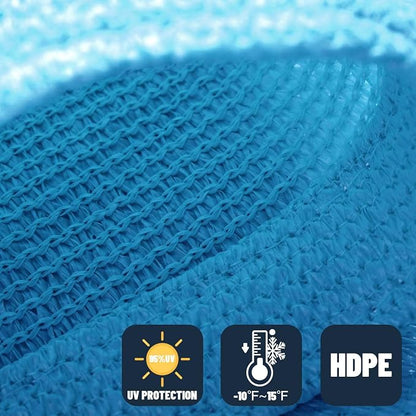 SUNNY GUARD Custom Size 9'x18' Turquoise Blue Sun Shade Sail Rectangle UV Block - Image 4