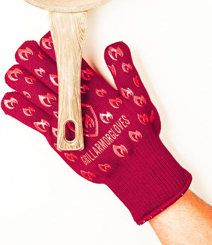 Grill Armor Oven Gloves – 932°F Heat, Fire & Cut Resistant Mitts for BBQ, Grill, Cooking, Grilling, Baking, Smoker & Fire Pit