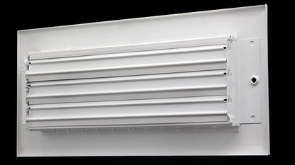 24" X 20" Adjustable AIR Supply Diffuser - HVAC Vent Cover Sidewall or Ceiling - Grille Register - High Airflow - White [Outer Dimensions: 25.75"w X 21.75"h]