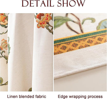 patdrea Designer Vintage Linen Floral Rectangle Tablecloth,French Tablecloths,Wrinkle Free Table Cloth,Decorative Table Cover Cloth for Kitchen,Dining,Tea Party,Home,Christmas,55"*71"