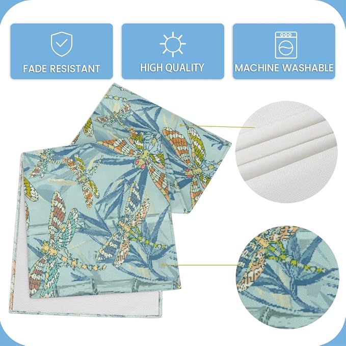 Watercolour Dragonflies Table Runner Kitchen Dining Table Runner 13*36in Table Center Decor for Indoor Outdoor Home Holiday Party