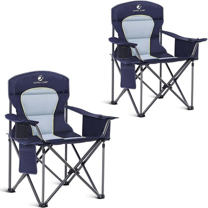 ALPHA CAMP Oversized Fully Padded Camping Chairs by ALPHACAMP