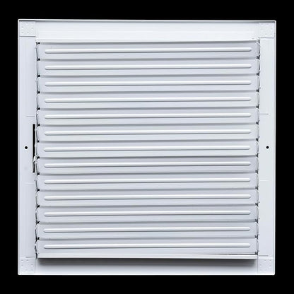Fits 14x14 Duct Opening Steel Adjustable Air Supply Grille by Handua | Register Vent Cover Grill for Sidewall and Ceiling | White | Outer Dimensions: 15.75" X 15.75"
