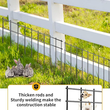Adavin No Dig Fence Animal Barrier Fence,15 Pack 20 in(L) X10 in(H) Underground Garden Fencing with 2 in Spike Spacing Dog Fences for The Yard Metal Fence Ground Stakes for Outdoor Patio.Total 25 Ft