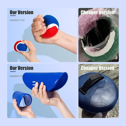 EVERICH TOY Upgraded Toss and Catch Ball Game Set, Kids Toy Stocking Stuffers for Boys Girls Ages 3-12, Includes 2 Paddles 2 Sticky Balls, Water-Resistant Indoor Outdoor Toy for Beach Pool Yard