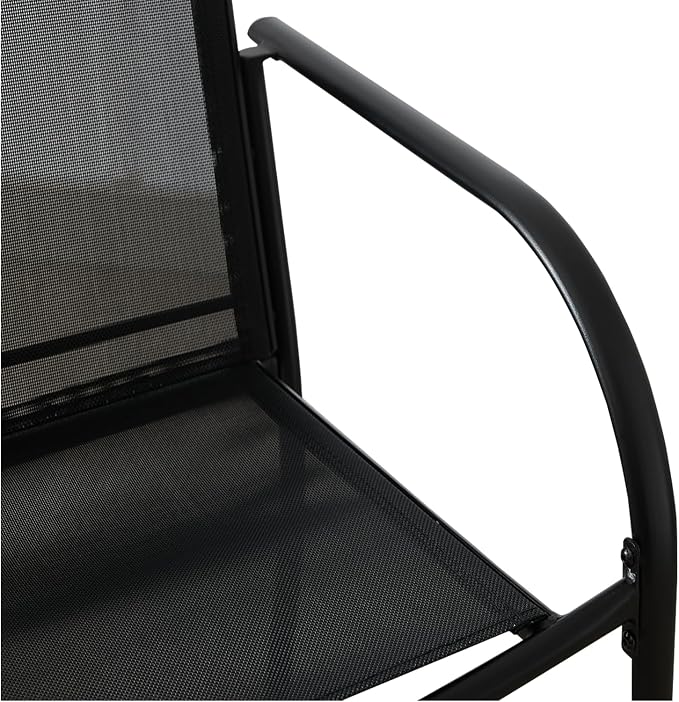 Stackable Patio Chairs Set of 2, Outdoor Dining Chairs - Image 6